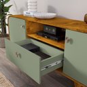 Ver imagem 4 de Rack Bancada para Tv 55 Pol 156cm Demi Naturalle/pistache B02 - Mpozenato