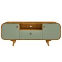 Ver imagem 6 de Rack Bancada para Tv 55 Pol 156cm Demi Naturalle/pistache B02 - Mpozenato