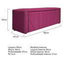 Ver imagem 5 de Calçadeira Baú Solteiro 90 Cm Para Cama Box Suede Pink