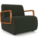 Ver imagem 1 de Poltrona Decorativa Orgânica Bruxelas K01 Veludo Verde - Lyam Decor