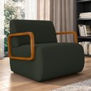 Ver imagem 2 de Poltrona Decorativa Orgânica Bruxelas K01 Veludo Verde - Lyam Decor