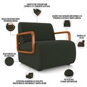 Ver imagem 4 de Poltrona Decorativa Orgânica Bruxelas K01 Veludo Verde - Lyam Decor
