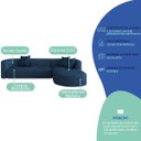 Ver imagem 5 de Sofá Modular Celinne Luxuoso Sala de Estar Decoração Luxo 265cm Suede