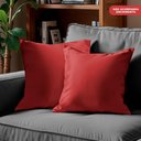 Ver imagem 4 de Kit 2 Capas de Almofadas Velusoft Vermelho 45x45cm cama inbox