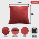 Ver imagem 2 de Kit 2 Capas de Almofadas Velusoft Vermelho 45x45cm cama inbox