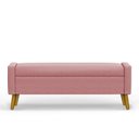 Ver imagem 1 de Recamier Bau Londres 1,20m Suede Rose - Clique Decor Clique Decorações