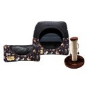 Ver imagem 1 de Cama Iglu e Toca para Gato Luppet com Arranhador Preto Gatinho - M
