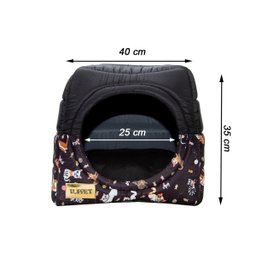 Cama Iglu e Toca Para Gato Luppet Com Arranhador Preto Gatinho - M - 3