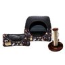 Cama Iglu e Toca Para Gato Luppet Com Arranhador Preto Gatinho - M - 1