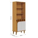Ver imagem 4 de Cristaleira para Sala de Jantar com 4 Portas 70x182cm Jurerê Colibri:Off White/Naturale