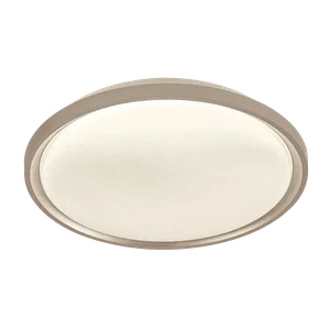Plafon Redondo 50cm 120w Led Multitemperatura Bivolt Metal Dourado e Acrílico