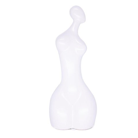 Escultura Decorativa em Cerâmica Corpo Humano Branco 25 Cm F04 - D'Rossi