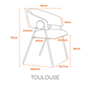 Ver imagem 6 de Cadeira Toulouse Base Champagne - Nude Bouclé