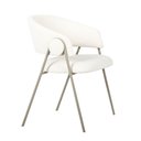 Ver imagem 1 de Cadeira Toulouse Base Champagne - Nude Bouclé