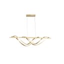 Ver imagem 1 de Pendente Moderno Dourado 100cm Led 43w 3000k Bivolt 14582-pl