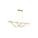 Ver imagem 2 de Pendente Moderno Dourado 100cm Led 43w 3000k Bivolt 14582-pl