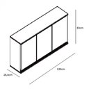 Ver imagem 4 de Armário Aéreo Modulado 3 Portas 120cm Vicenza Espresso Móveis