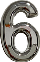 Ver imagem 1 de Números Residencial PVC Espelhado 15 Cm Resistente Elegante:Prata/6