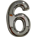 Ver imagem 1 de Números Residencial PVC Espelhado 15 Cm Resistente Elegante:Prata/6