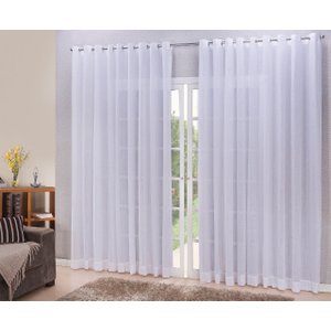 Cortina linho tecido 2,80x2,50 Para Varão Simples:Branco