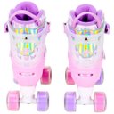 Ver imagem 6 de Patins Feminino Roller Infantil Rosa Borboleta Kit Proteção Unitoys Tam 30-33
