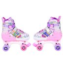 Ver imagem 7 de Patins Feminino Roller Infantil Rosa Borboleta Kit Proteção Unitoys Tam 30-33