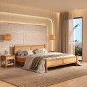 Ver imagem 1 de Cama King Madeira Maciça Rattan Palhinha Estrado Incluso Freijó Cefira Idimex