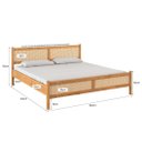 Ver imagem 6 de Cama King Madeira Maciça Rattan Palhinha Estrado Incluso Freijó Cefira Idimex