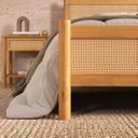 Ver imagem 5 de Cama King Madeira Maciça Rattan Palhinha Estrado Incluso Freijó Cefira Idimex