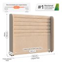 Ver imagem 4 de Cabeceira Estofada para Cama Box Casal Padrão Sasha 140cm Moderna Bouclê Bege - Desk Design