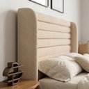 Ver imagem 6 de Cabeceira Estofada para Cama Box Casal Padrão Sasha 140cm Moderna Bouclê Bege - Desk Design