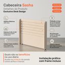 Ver imagem 3 de Cabeceira Estofada para Cama Box Casal Padrão Sasha 140cm Moderna Bouclê Bege - Desk Design