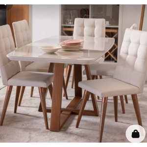 Mesa Jantar Barril Laqueada Base Pirâmide 100cm Diâmetro Tampo Mdf e Vidro Off