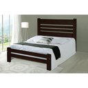 Ver imagem 1 de Cama King Size Prime de Madeira Maciça Angelim Pedra/Tauari Tabaco