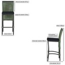 Ver imagem 2 de 7 Banquetas em Alumínio Roma Preta Corda Náutica Tecido 12
