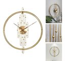 Ver imagem 1 de Relógio De Parede 3d Dourado Metal Design Europeu 50cm