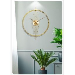 Relógio De Parede 3d Dourado Metal Design Europeu 50cm - 7