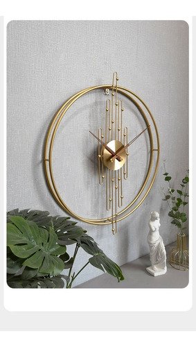 Relógio De Parede 3d Dourado Metal Design Europeu 50cm - 3