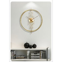 Relógio De Parede 3d Dourado Metal Design Europeu 50cm - 6