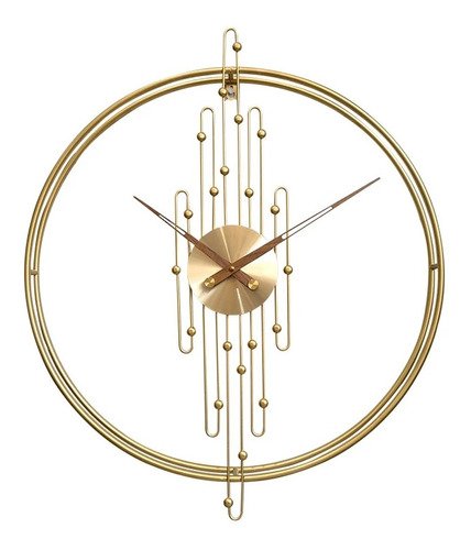 Relógio De Parede 3d Dourado Metal Design Europeu 50cm - 2