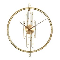 Relógio De Parede 3d Dourado Metal Design Europeu 50cm - 2