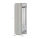 Ver imagem 2 de Guarda-roupa Solteiro Luciane Canto Reto Direito e Esquerdo Prime Plus 1 Porta com Espelho 80 Cm