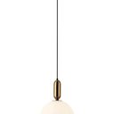 Ver imagem 2 de Pendente Luminária Lustre Cuíca Bronze e Branco Sofisticação e Estilo Atemporal para Todos Os Ambien