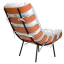 Ver imagem 2 de Poltrona Costela Esqueleto Sala Quarto Recepção Escritório Base Fixa Corino Branco