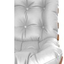 Ver imagem 4 de Poltrona Costela Esqueleto Sala Quarto Recepção Escritório Base Fixa Corino Branco