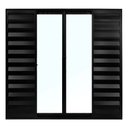 Ver imagem 1 de Janela de Alumínio Preto Veneziana de Correr 6 Folhas Sem Grade CMC Modular - 2.00 (L) X 1.20 (A)