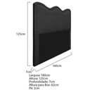 Ver imagem 5 de Cabeceira Queen Bari P02 160 cm Para Cama Box Suede Preto