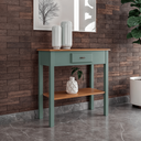 Ver imagem 2 de Aparador com 1 Gaveta Clássico Pequeno MDF Montado Ecomem Prateleira Verde Musgo - Imbuia