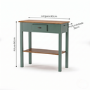 Ver imagem 3 de Aparador com 1 Gaveta Clássico Pequeno MDF Montado Ecomem Prateleira Verde Musgo - Imbuia