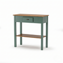 Ver imagem 1 de Aparador com 1 Gaveta Clássico Pequeno MDF Montado Ecomem Prateleira Verde Musgo - Imbuia